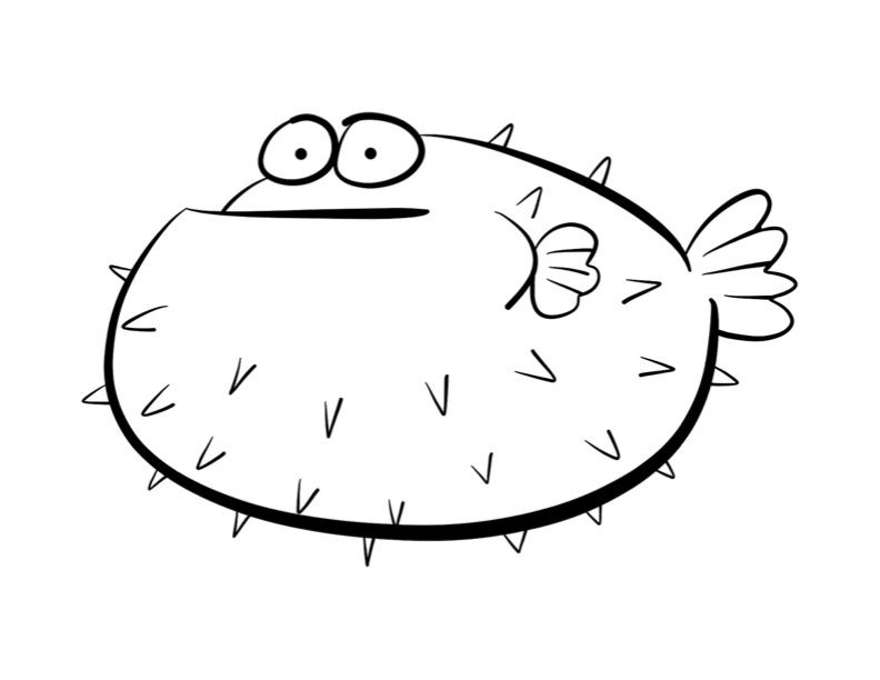Pufferfish coloring #16, Download drawings