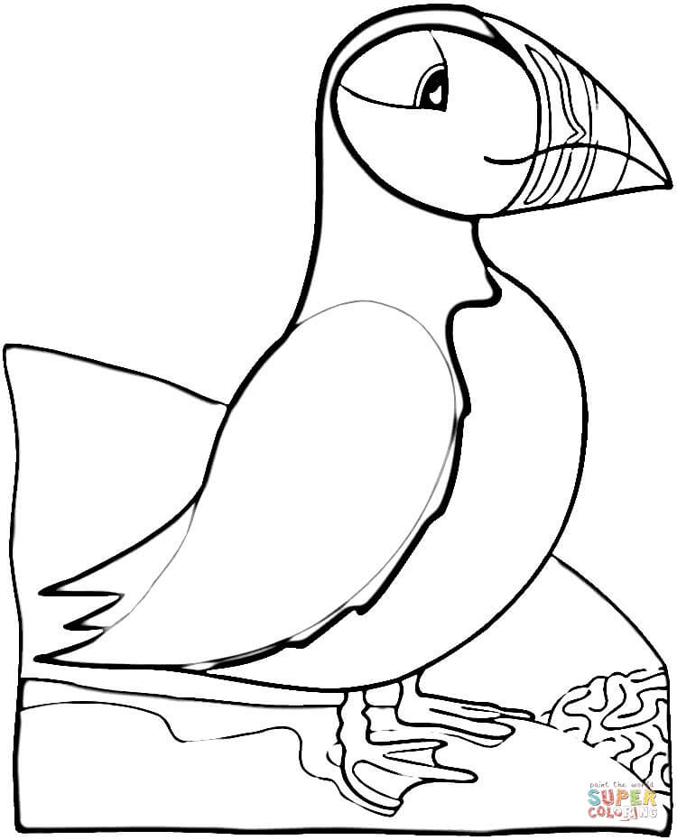 Puffin coloring #13, Download drawings