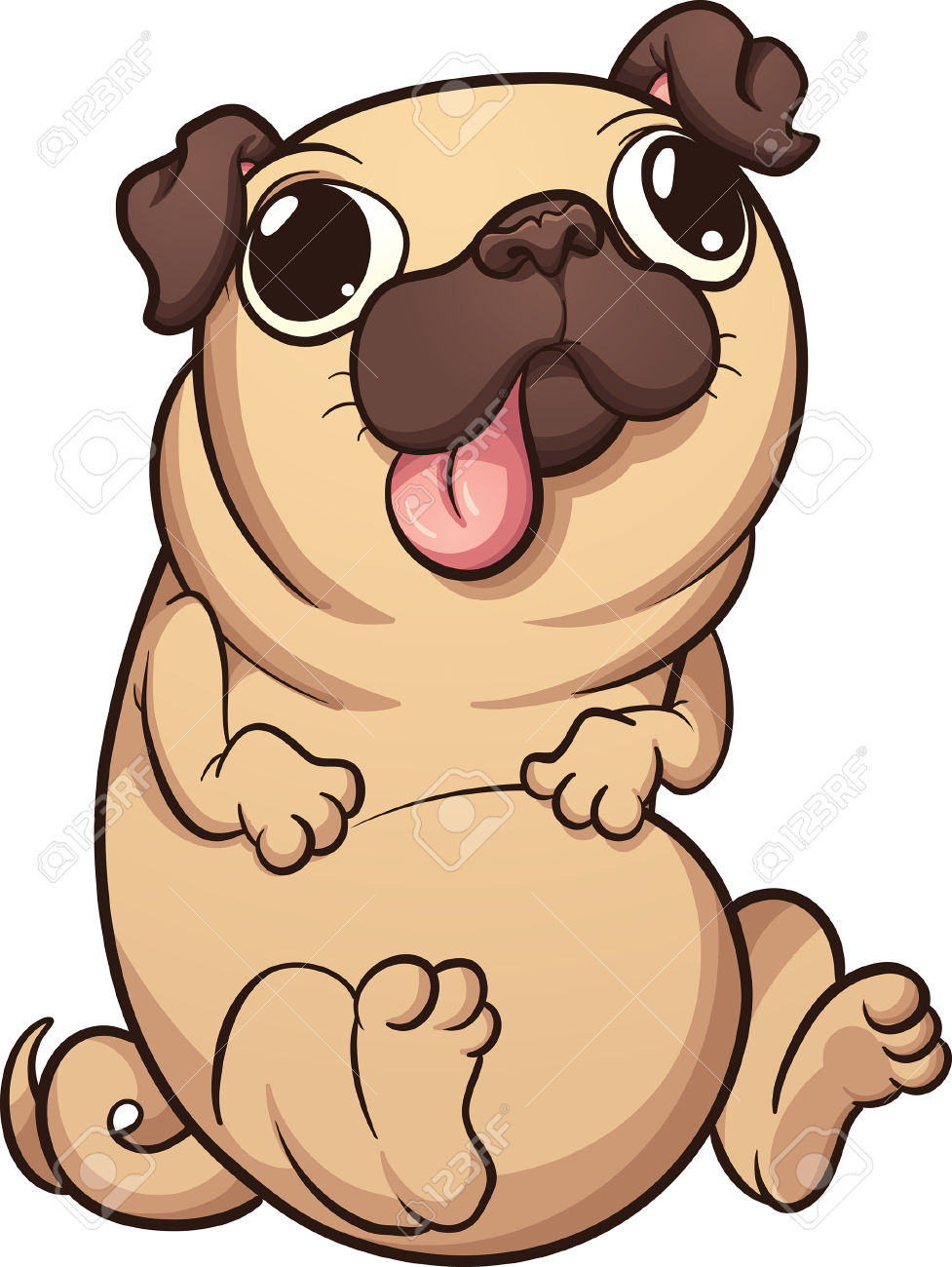 Pug clipart #5, Download drawings