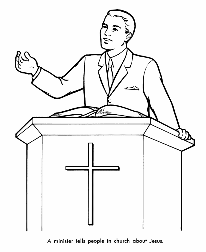 Pulpit coloring #1, Download drawings