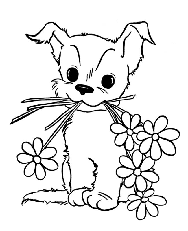 Puppy coloring #15, Download drawings