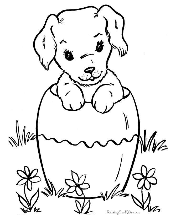 Puppy coloring #13, Download drawings