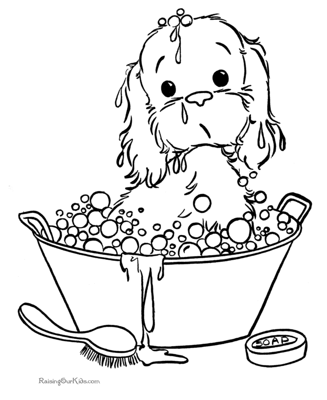 Puppy coloring #1, Download drawings