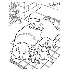 Puppy coloring #3, Download drawings