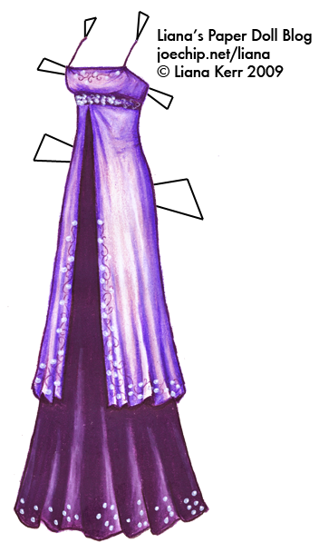 Purple Dress coloring #7, Download drawings