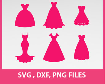 Pink Dress svg #8, Download drawings