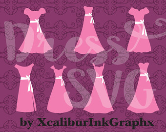 Pink Dress svg #7, Download drawings