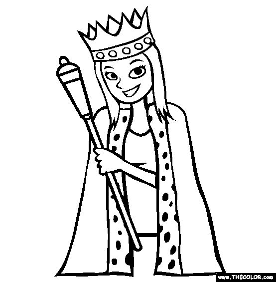 Queen coloring #1, Download drawings