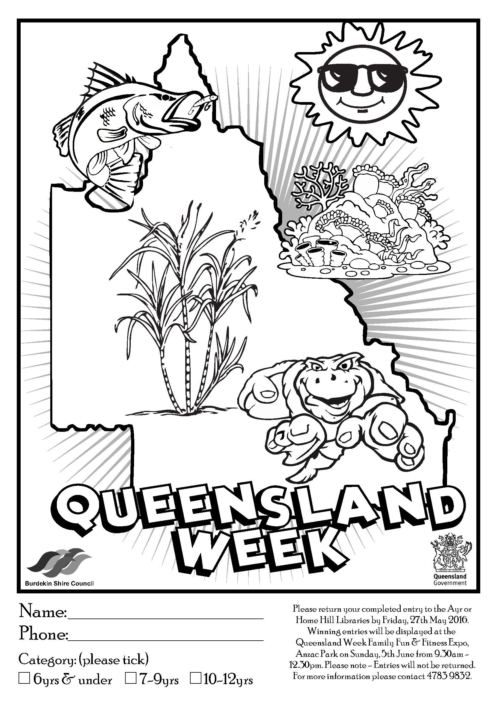 Queensland coloring #3, Download drawings