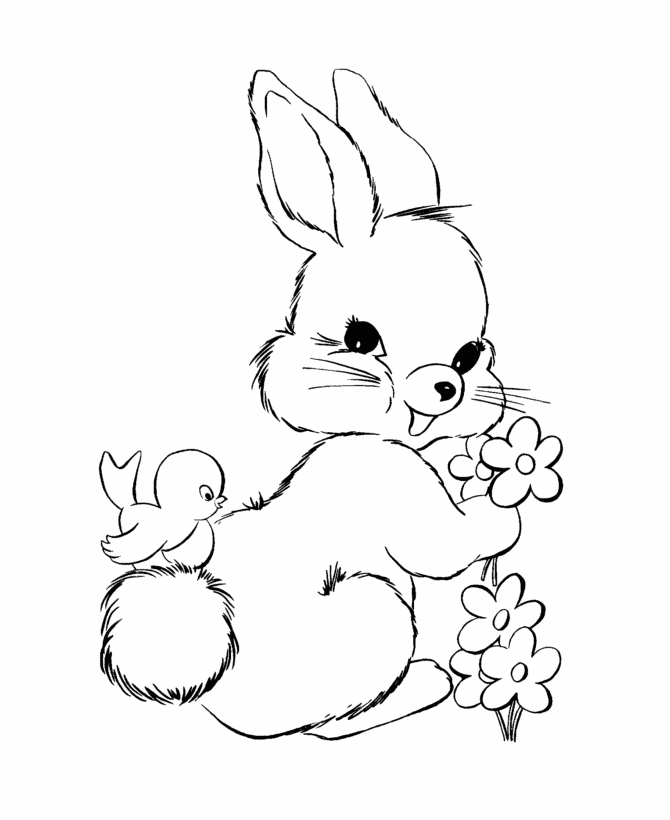 Rabbit coloring #2, Download drawings