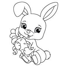 Rabbit coloring #17, Download drawings