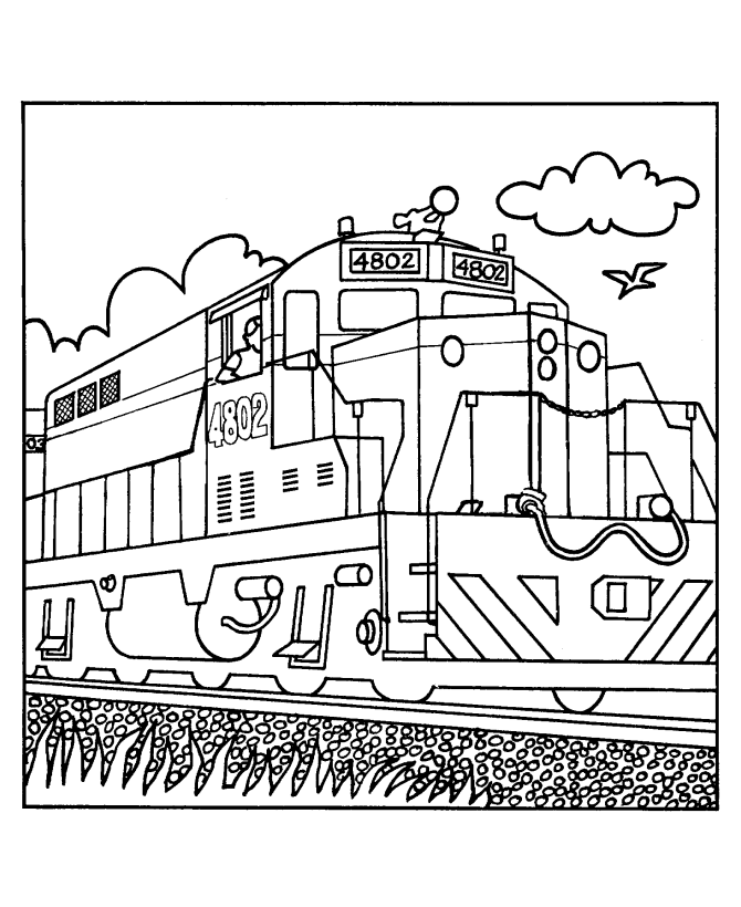 Railroad coloring #18, Download drawings