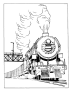 Railroad coloring #1, Download drawings