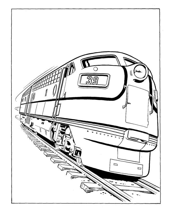 Railroad coloring #8, Download drawings