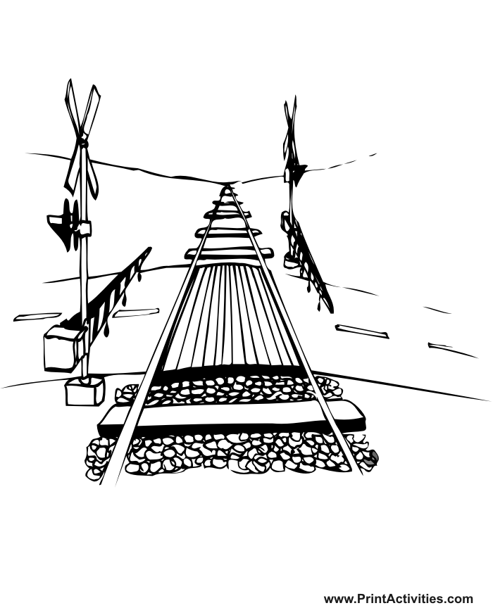 Railroad coloring #16, Download drawings