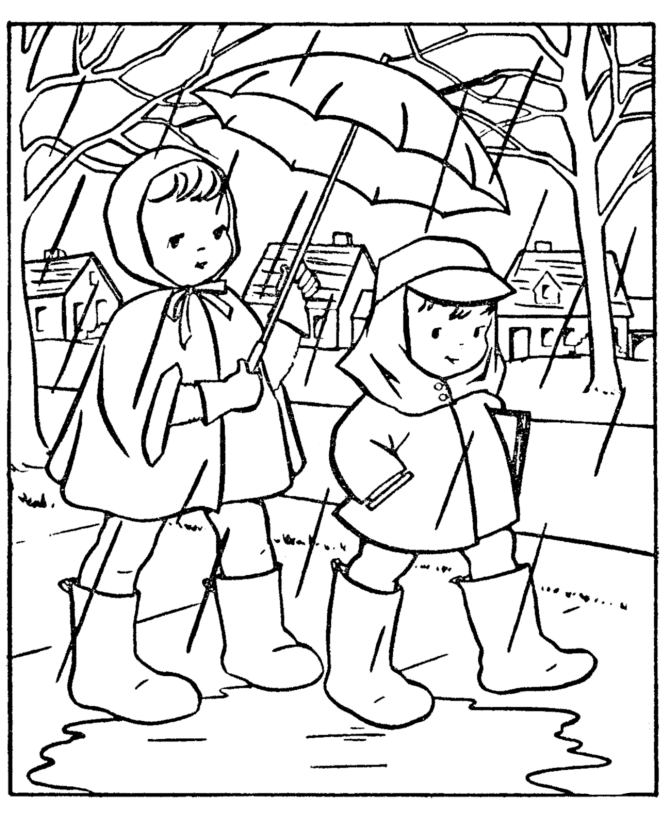 Rain coloring #18, Download drawings