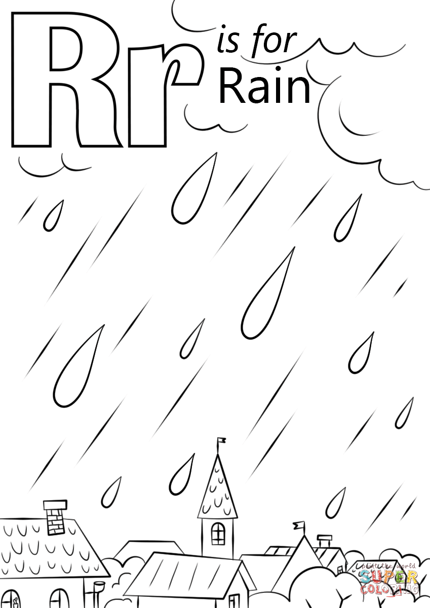Rain coloring #11, Download drawings