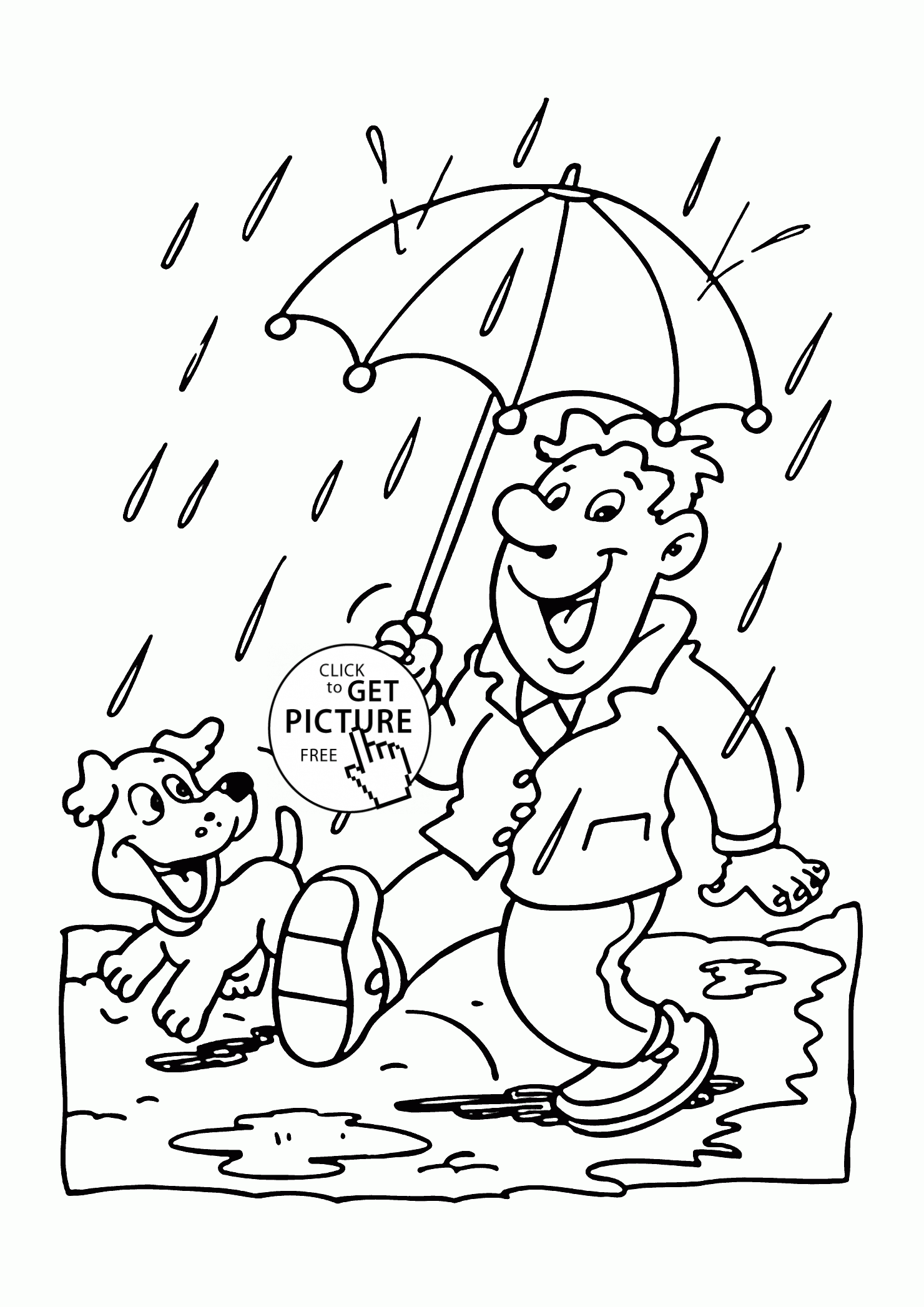 Rain coloring #20, Download drawings