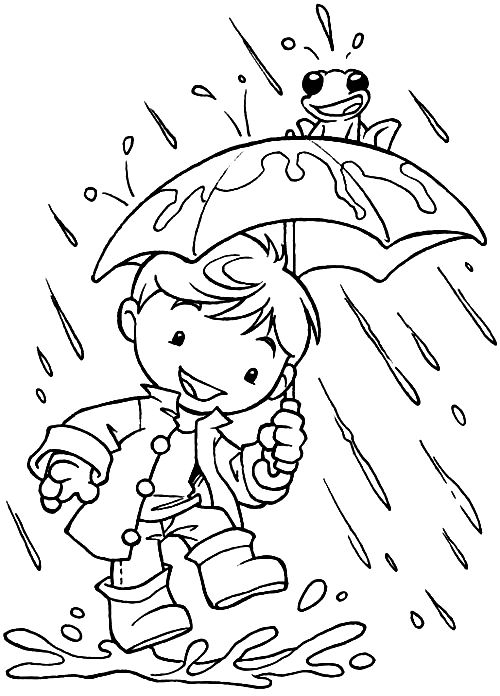 Rain coloring #17, Download drawings