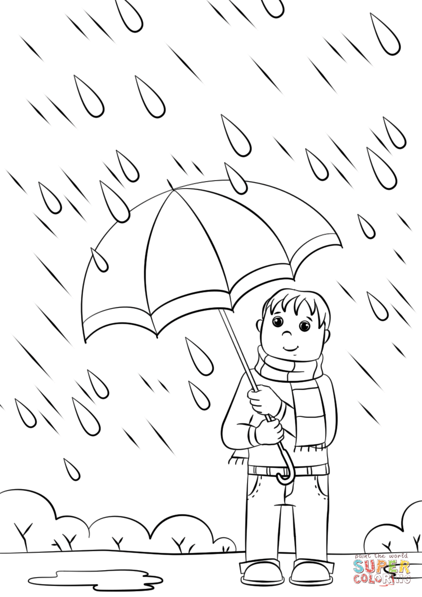 Rain coloring #6, Download drawings