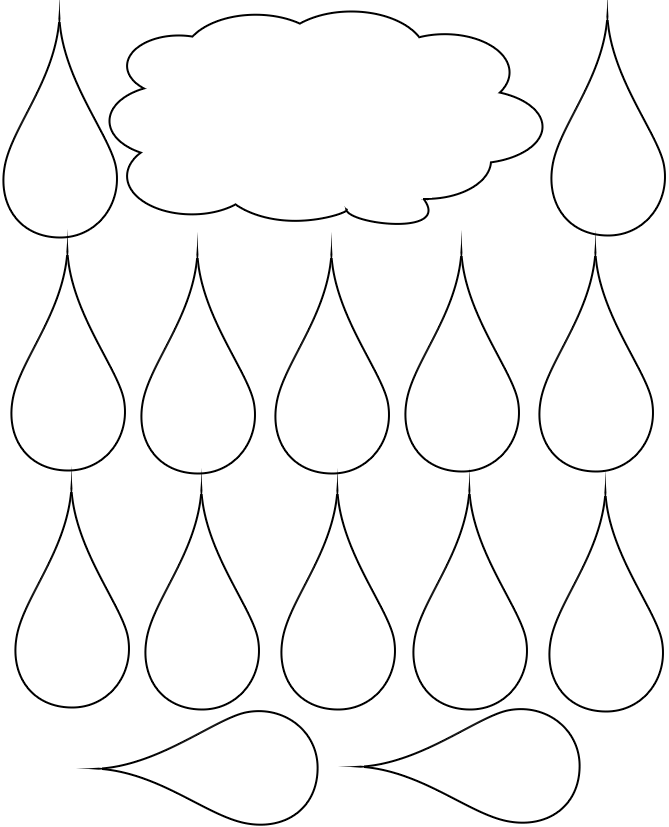 Raindrops coloring #4, Download drawings