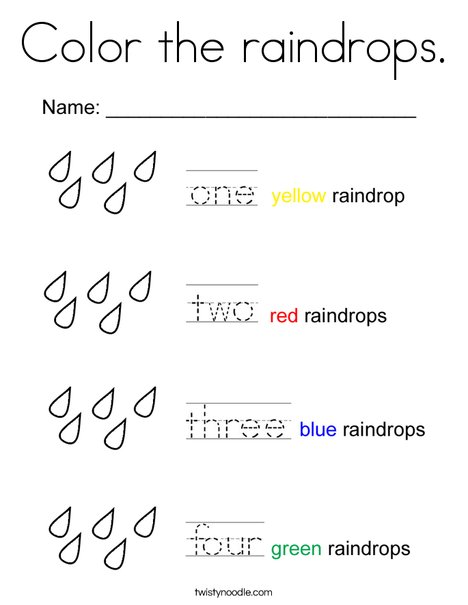 Raindrops coloring #9, Download drawings