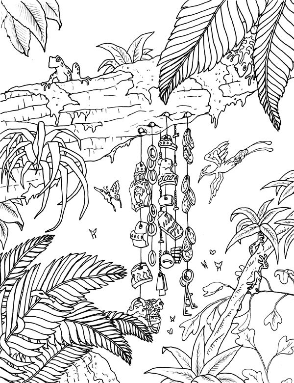Rainforest coloring #6, Download drawings