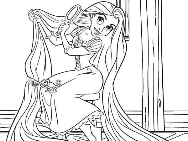 Rapunzel coloring #12, Download drawings