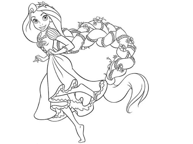 Rapunzel coloring #4, Download drawings