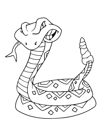 Rattlesnake coloring #13, Download drawings