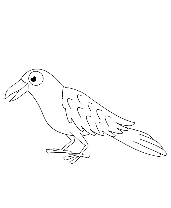 Raven coloring #9, Download drawings