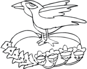 Raven coloring #1, Download drawings