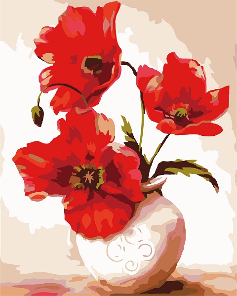 Red Flower coloring #13, Download drawings