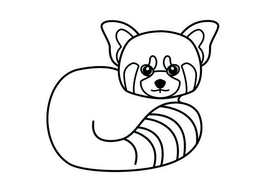 Red Panda coloring #16, Download drawings