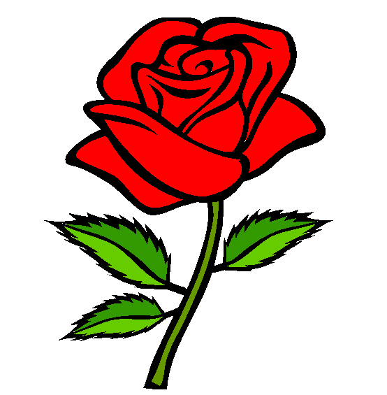 Red Rose coloring #7, Download drawings