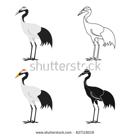 Red-crowned Crane clipart #10, Download drawings