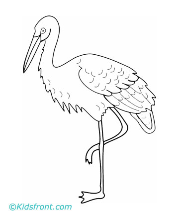 Red-crowned Crane coloring #16, Download drawings