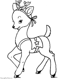 Reindeer coloring #13, Download drawings