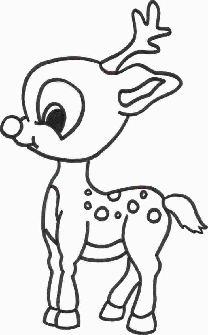 Reindeer coloring #11, Download drawings