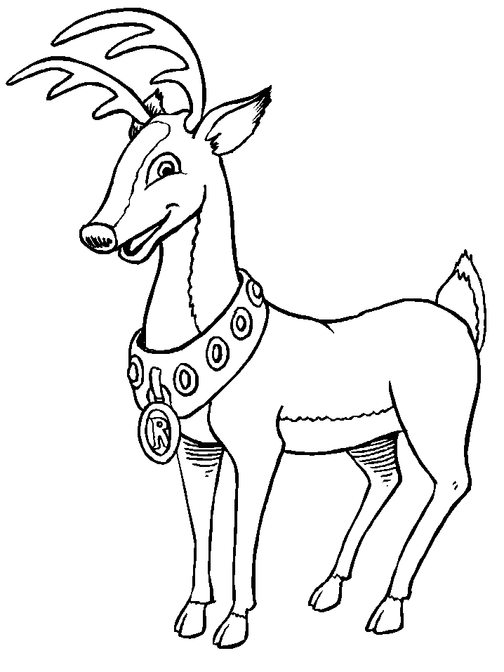 Reindeer coloring #4, Download drawings