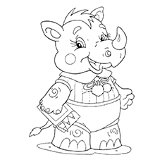 Rhino coloring #5, Download drawings