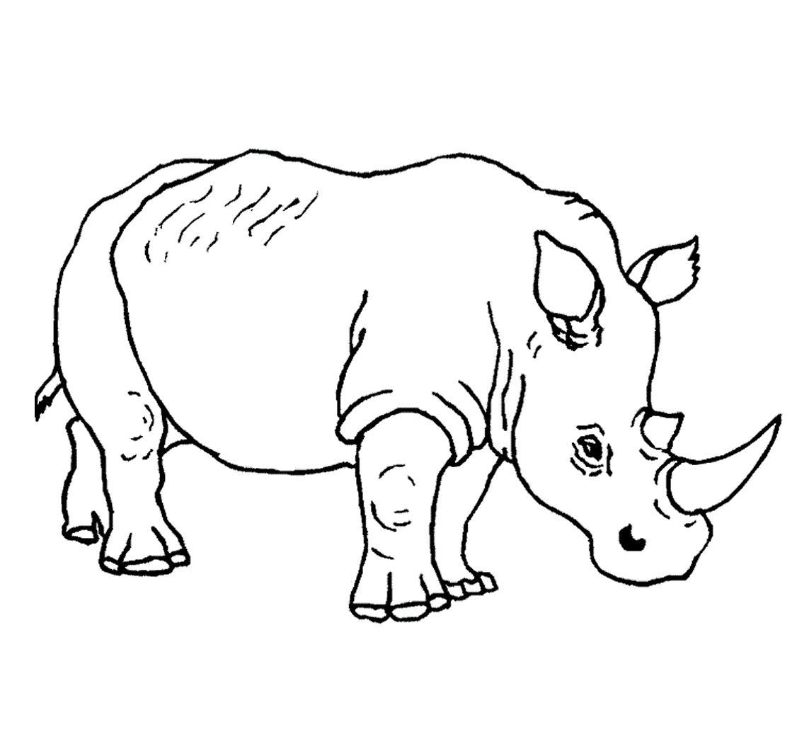 Rhino coloring #19, Download drawings