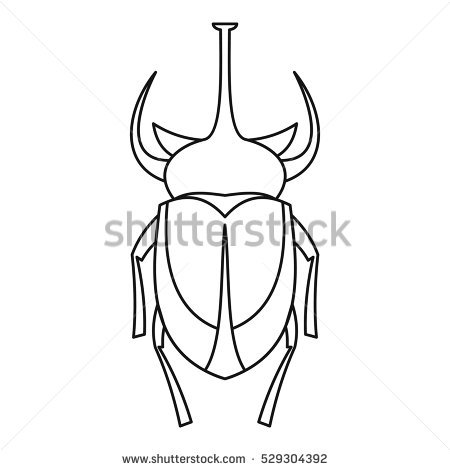 Rhinoceros Beetle coloring #5, Download drawings