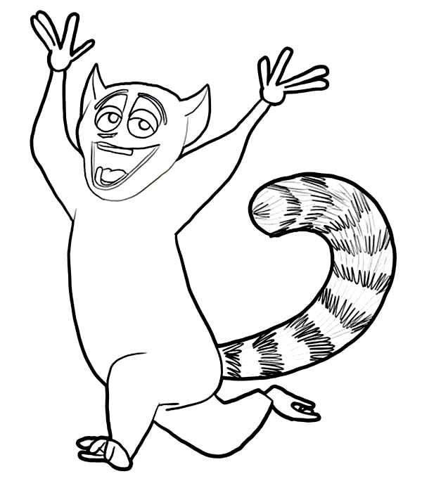 Ring-tailed Lemur coloring #5, Download drawings