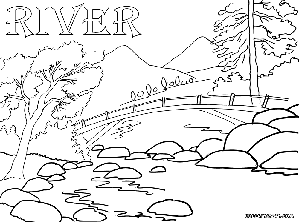 River coloring #17, Download drawings