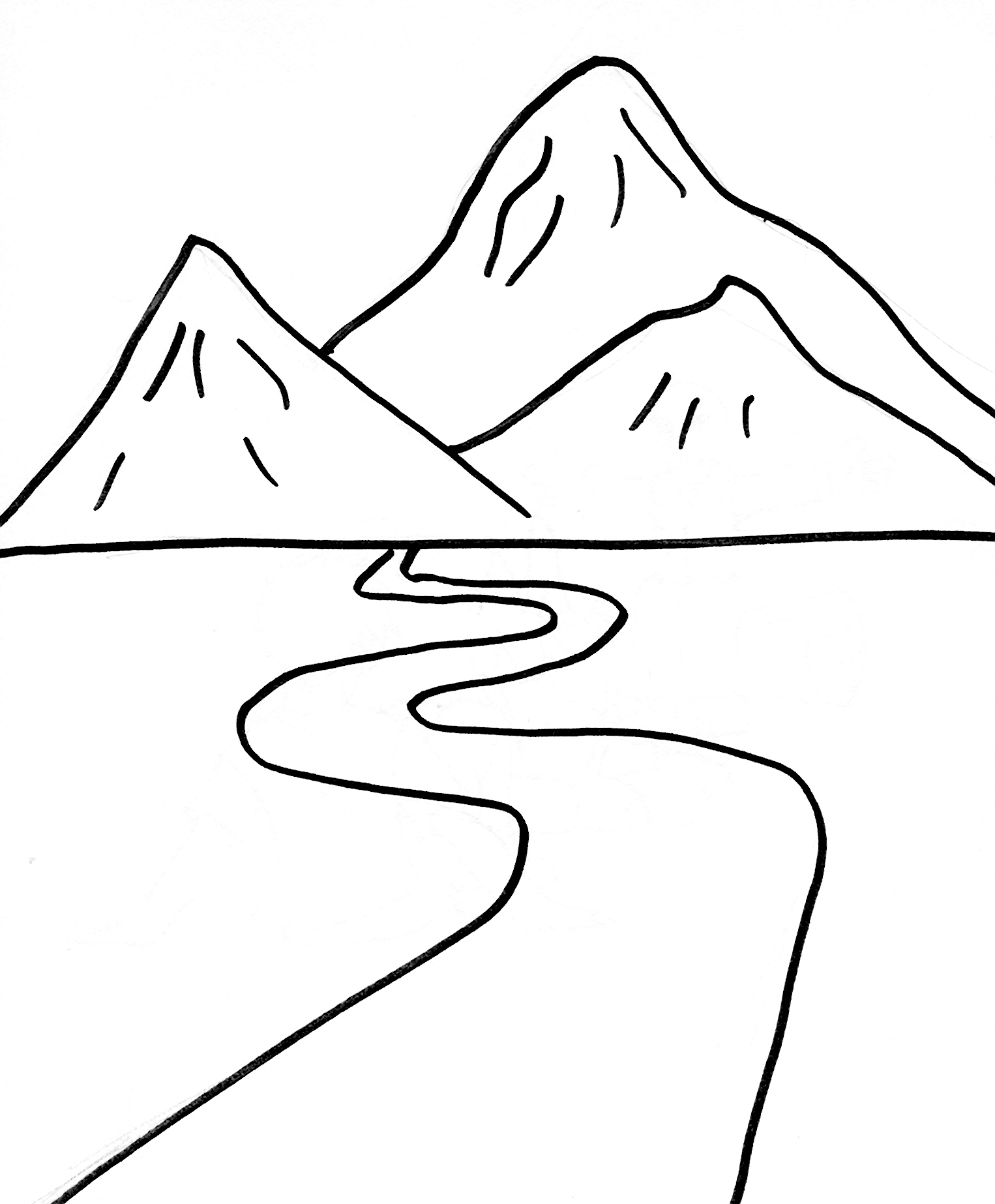 Black Mountain coloring #2, Download drawings