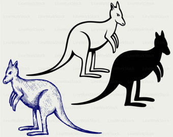Wallaby svg #11, Download drawings