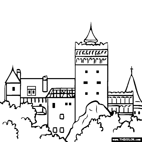 Dracula's Castle coloring #19, Download drawings