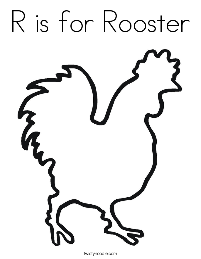 Rooster coloring #4, Download drawings