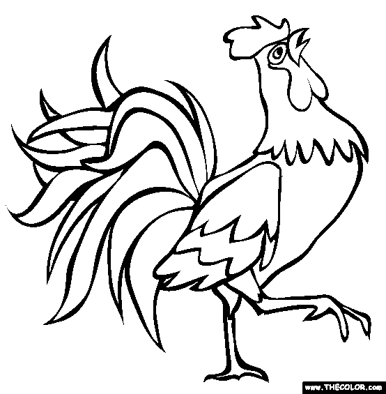 Rooster coloring #19, Download drawings
